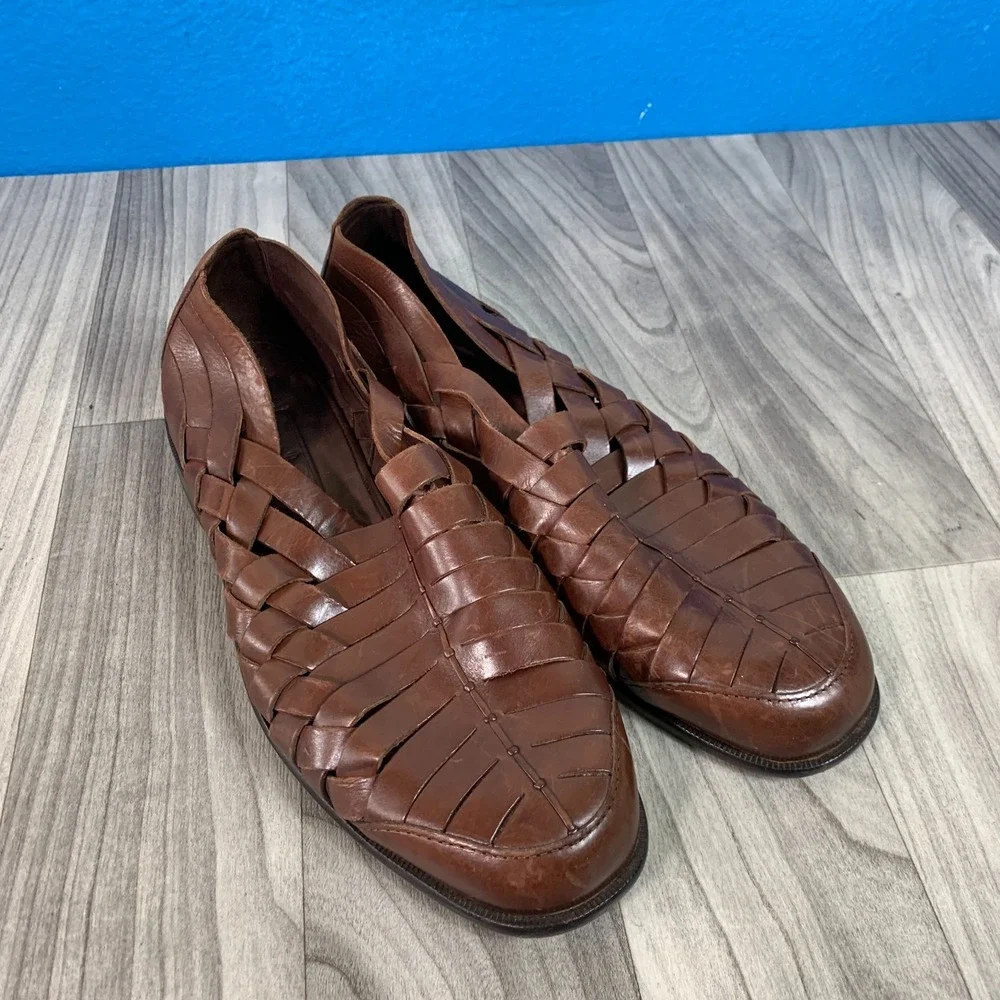 Cole Haan Resort Huarache Vintage Woven Leather Sandals Mens 10.5 D Shoes 09237
